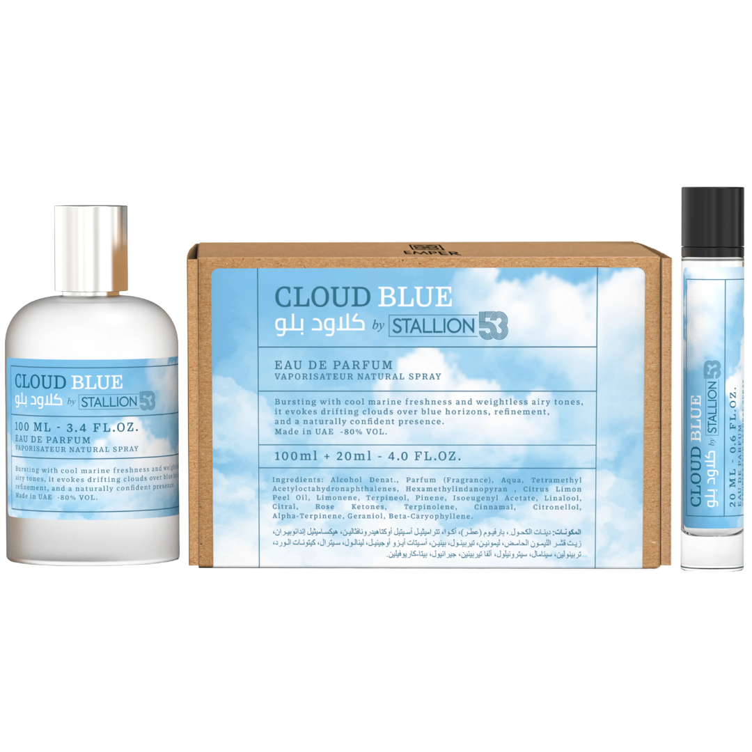 Cloud Blue By Stallion 53 Unisex 100ml Edp + 20 Ml Edp Emper