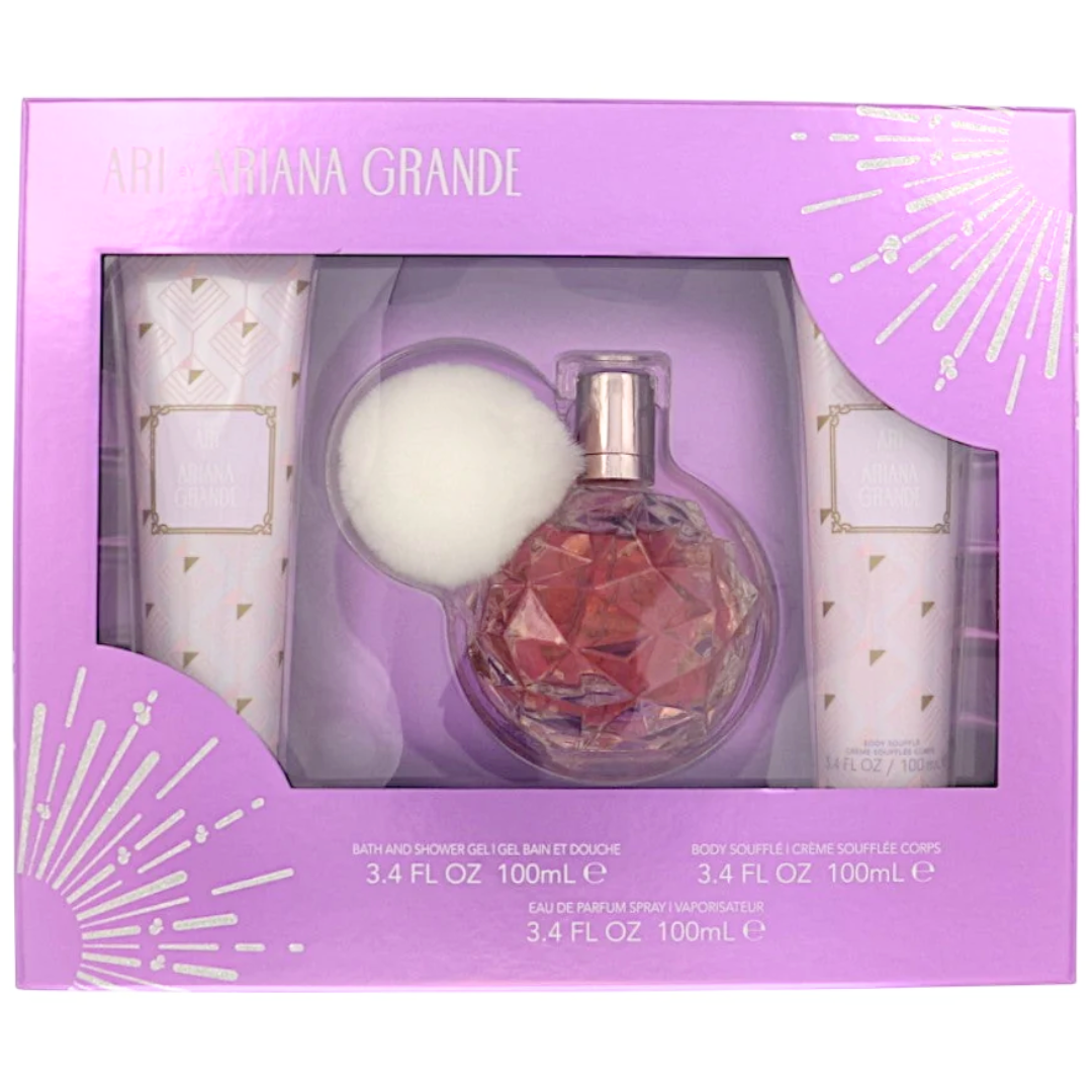 Estuche Ariana Grande Ari Mujer 3pzs 100ml Edp + Crema + Shower Gel