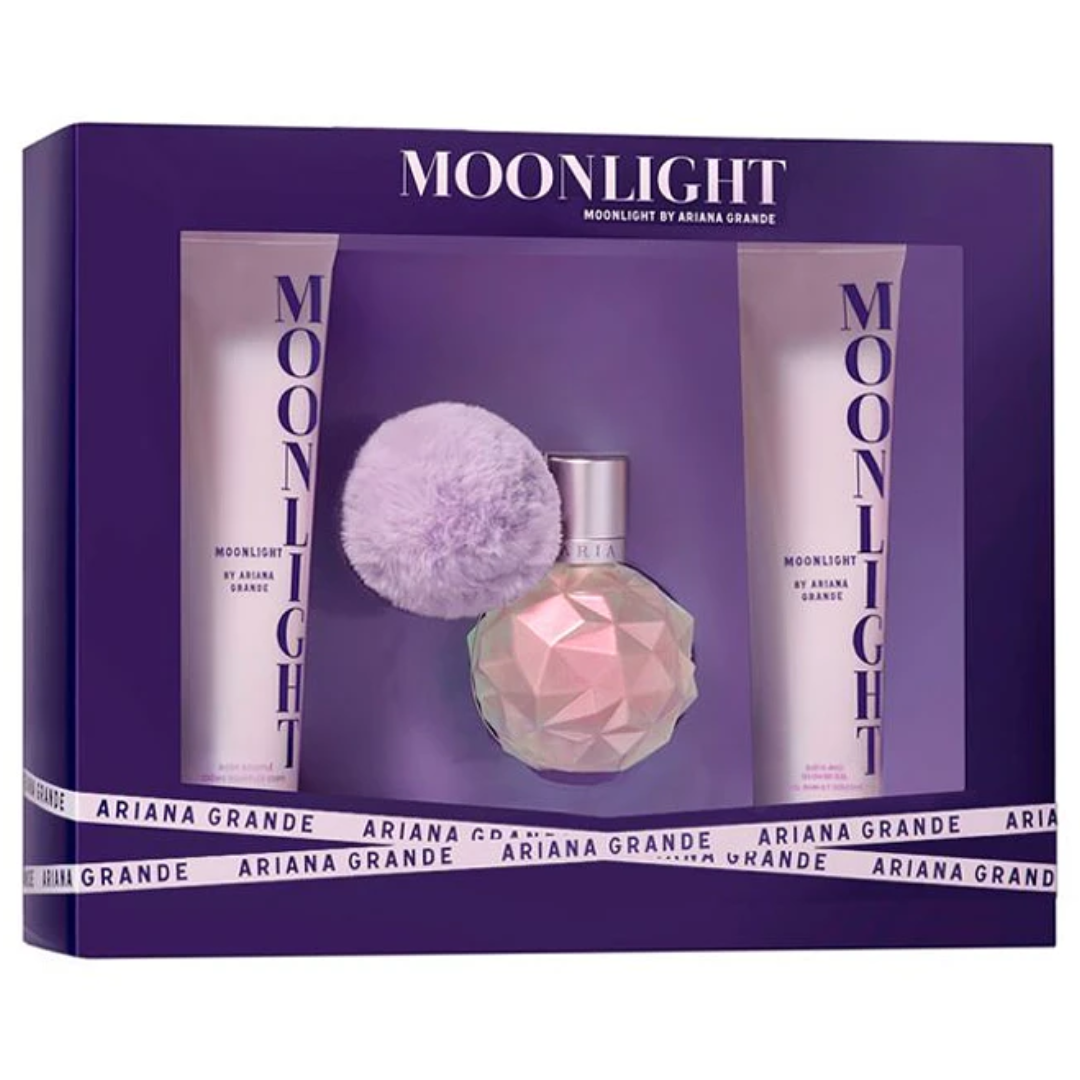 Estuche Ariana Grande Moonlight Mujer 3pzs 100ml Edp + Crema + Gel De Baño
