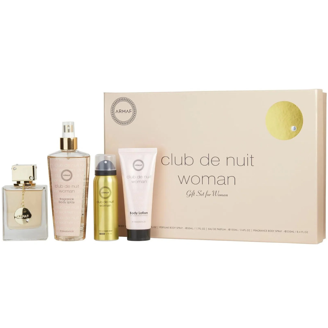 Estuche Armaf Club De Nuit Mujer 4pzs 105ml Edp + Splash + Crema + Body Spray
