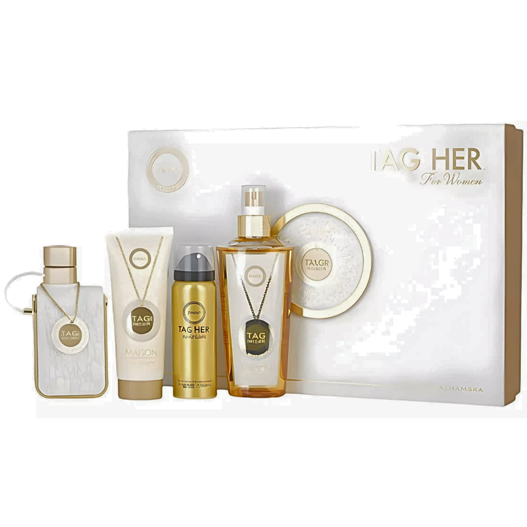 Estuche Armaf Tag Her Mujer 4pzs 100ml Edt + Crema  Splash + Desodorante