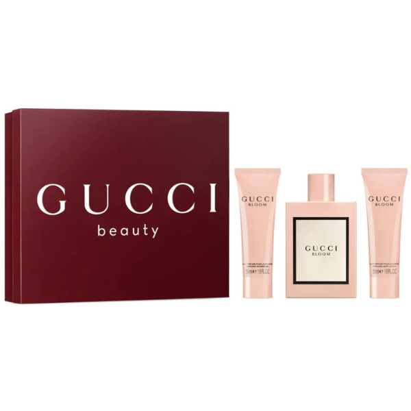 Estuche Gucci Bloom  Mujer 3pzs 100ml Edp - Crema + Gel De Baño