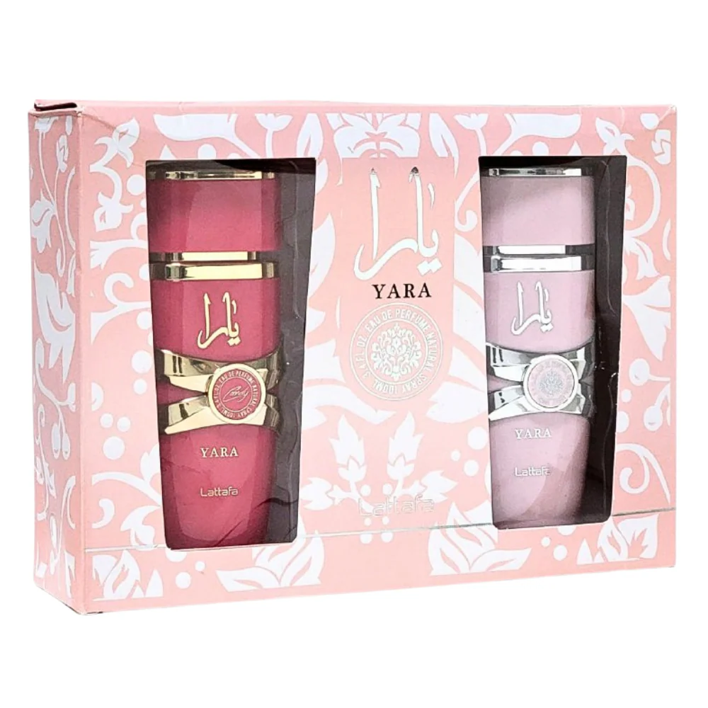 Estuche Lattafa Yara Mujer 2pzs 100ml C/u Yara + Yara Candy