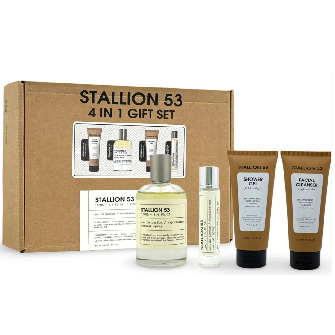 Estuche Le Labo Stallion 53 4 En I Hombre 4pzs 100ml Edp + 15ml Edp + Limpiador Facial + Gel Baño