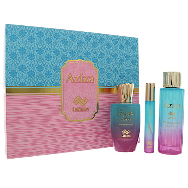 Estuche Luniche Aziza Unisex 3pzs 100ml Edp + 10ml Edp + Mist