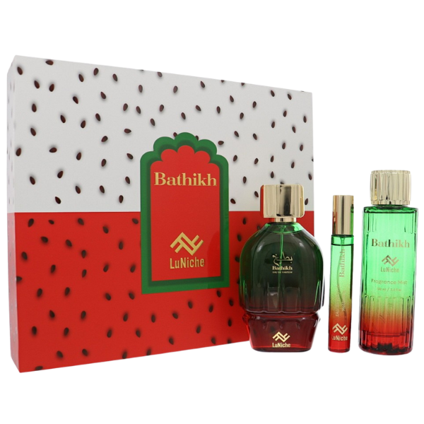Estuche Luniche Bathikh Unisex 3pzs 100ml Edp + 10ml Edp + Mist