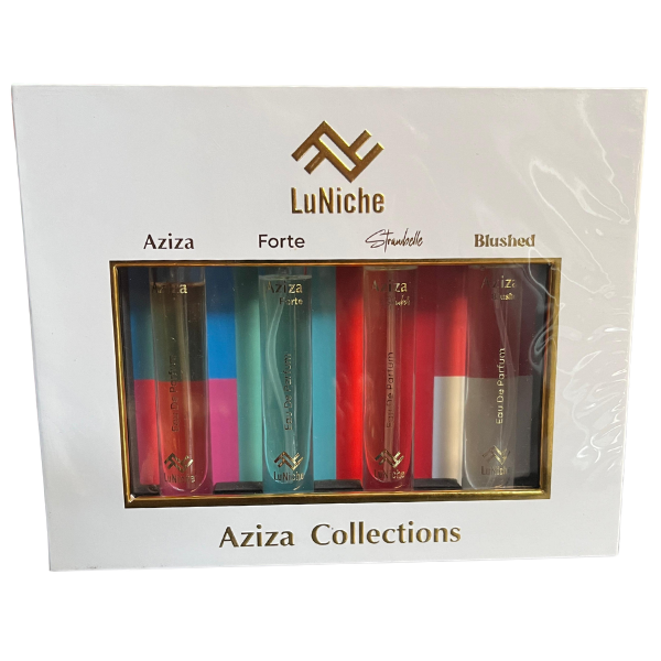 Estuche Luniche Unisex Minis 4pzs 10ml Aziza + Azzia Forte + Aziza Strawbelle + Aziza Blushed