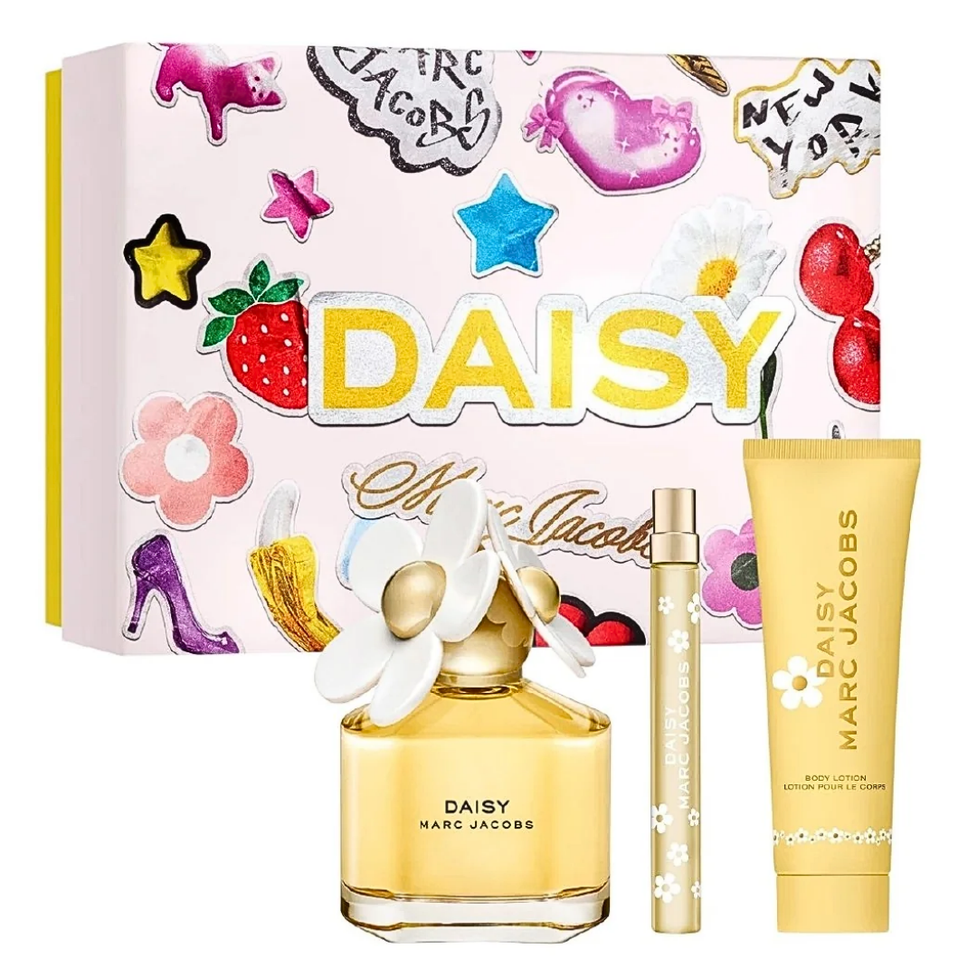 Estuche Marc Jacobs Daisy Mujer 3pzs 100ml Edt + 10ml Edt + Crema