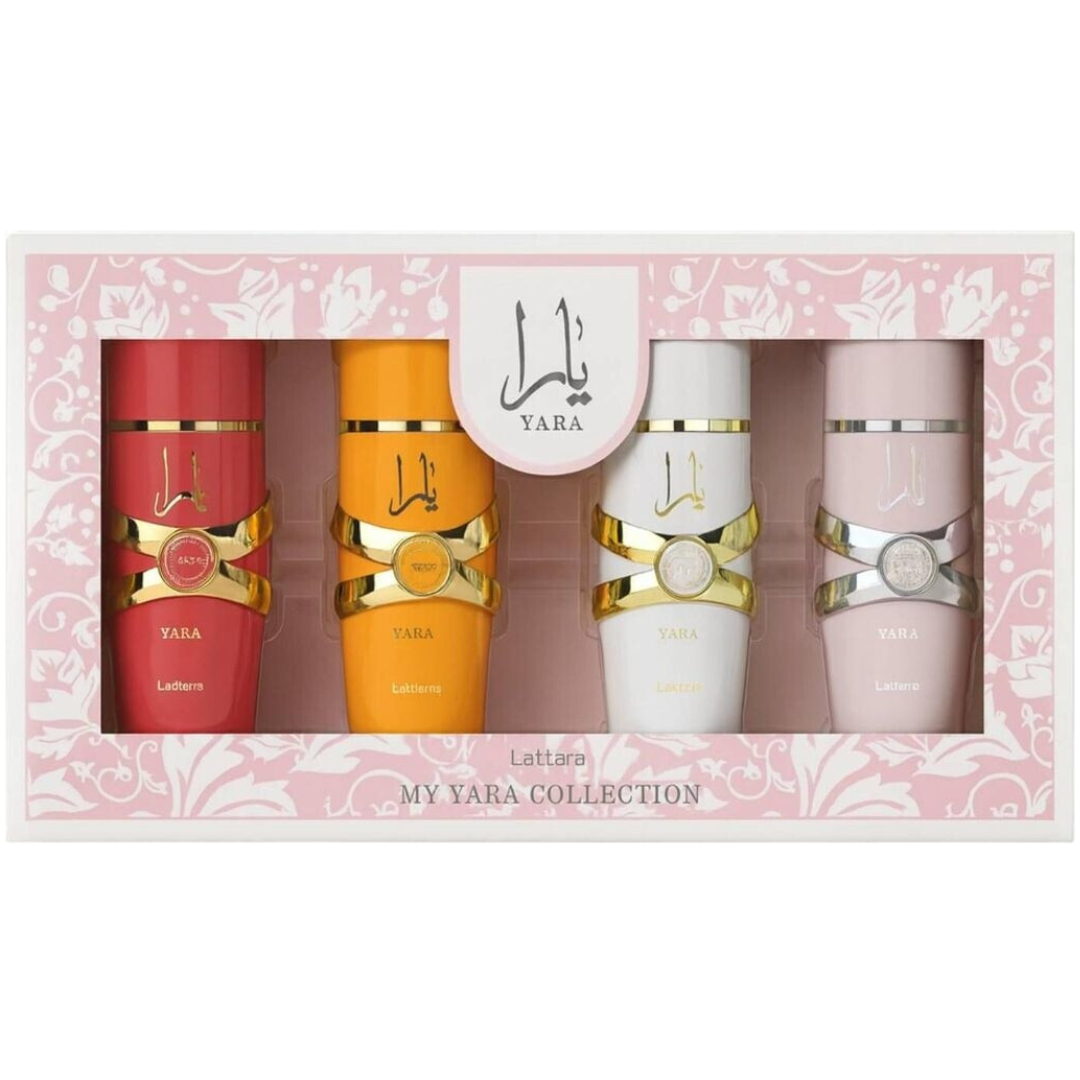 Estuche Minis Lattafa Mujer 4pzs 25ml Cada Una Yara + Candy + Moi + Tous