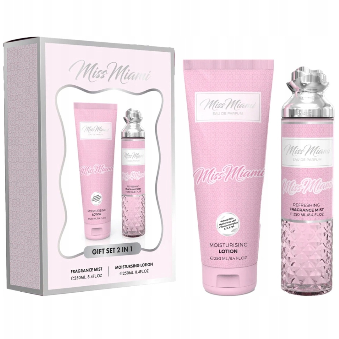 Estuche Miss Miami Mujer 2pzs Splash + Crema