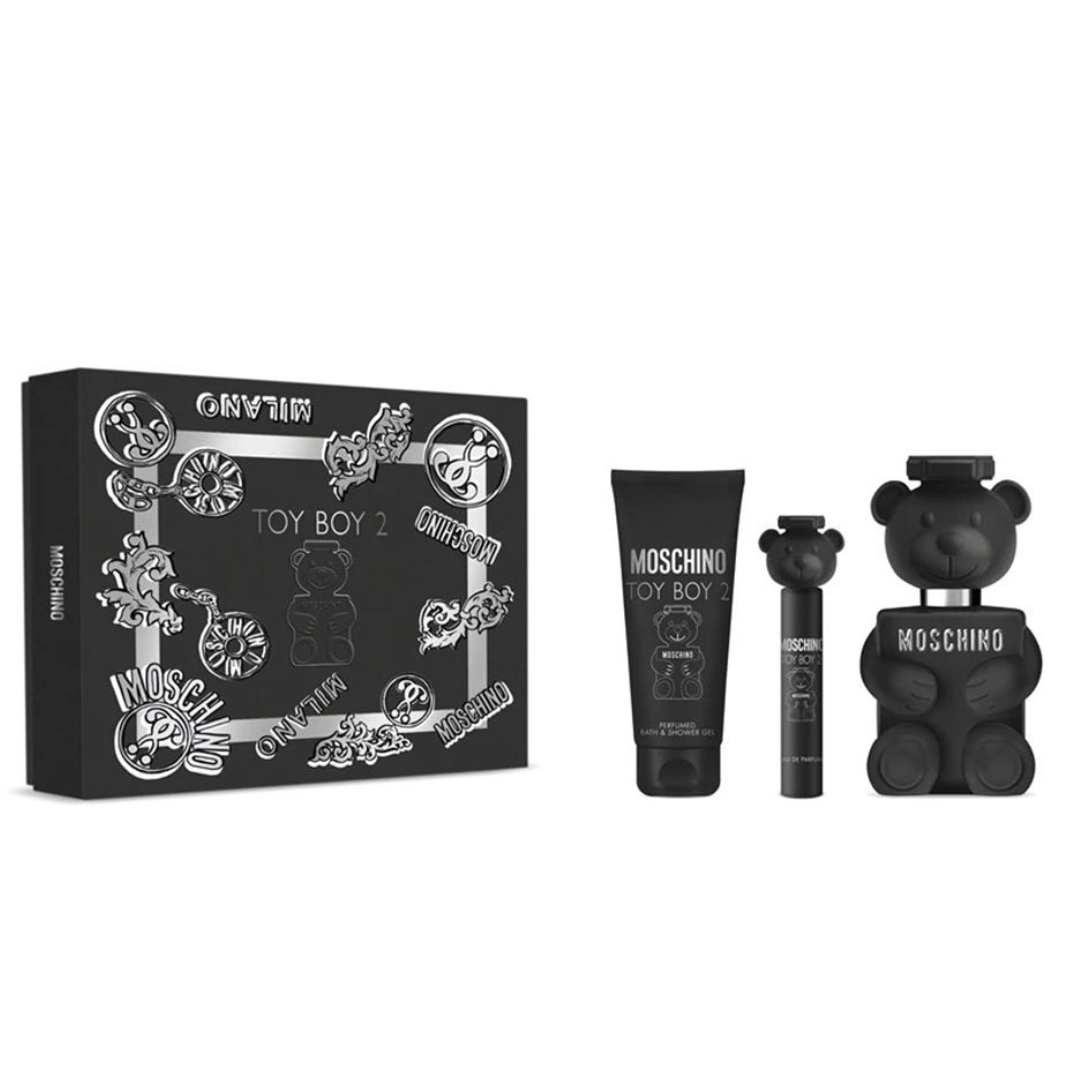 Estuche Moschino Toy Boy 2 Hombre 3pzs 100ml Edp + 10ml Edp + Gel De Baño