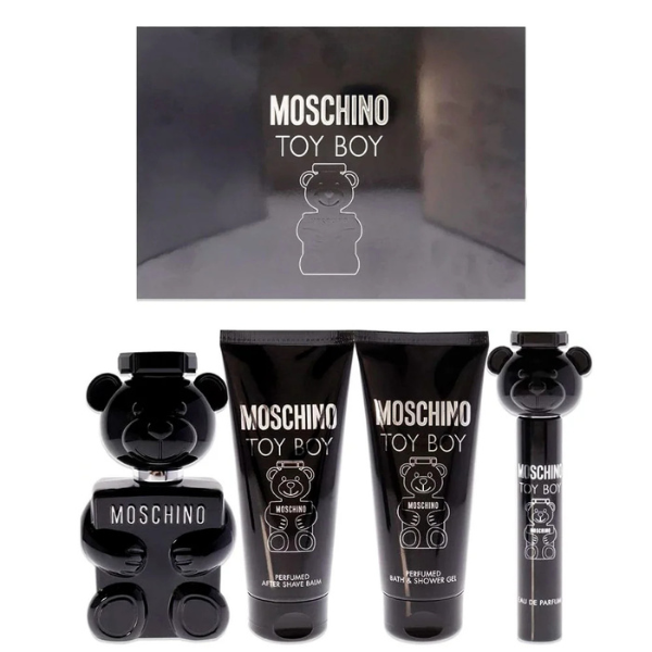 Estuche Moschino Toy Boy Hombre 4pzs 100ml Edp + 10 Ml +  After Shave + Gel De Baño + After Shave