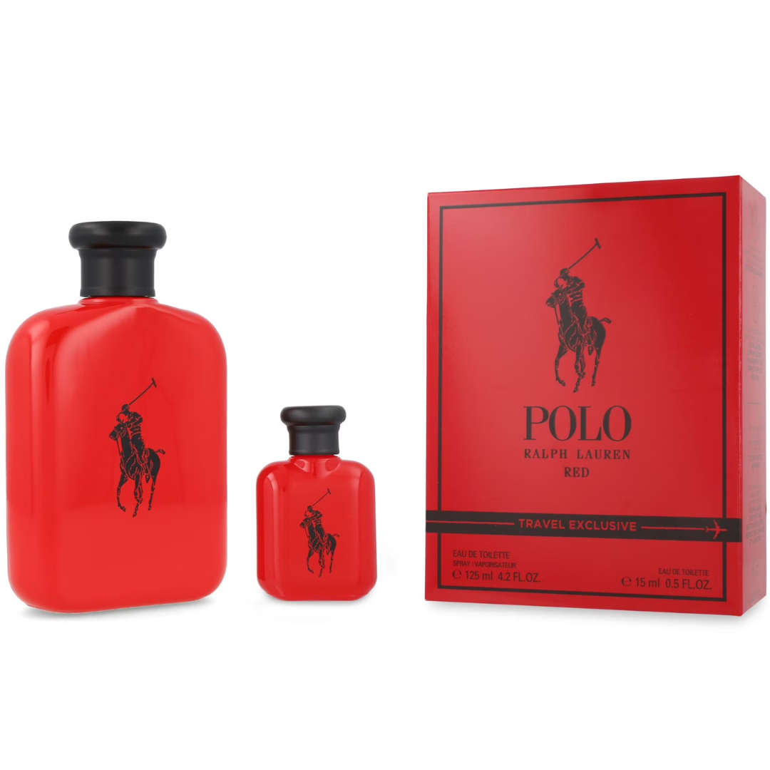 Estuche Ralph Lauren Polo Rojo Hombre 2pzs 125ml Edt + 15ml edt