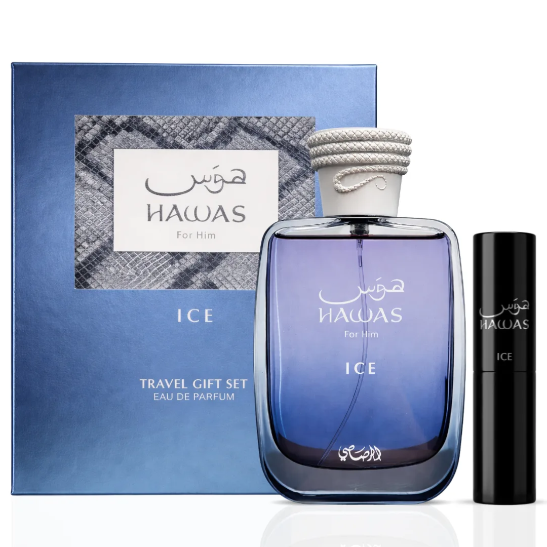 Estuche Rasasi Hawas Ice Hombre  2pzs 100ml Edp + 10 Ml edp
