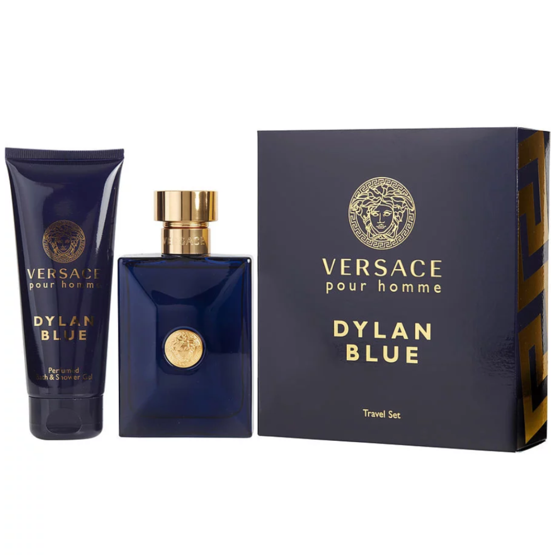 Estuche Versace Dylan Blue Hombre 2pzs 100ml Edt + Gel De Baño