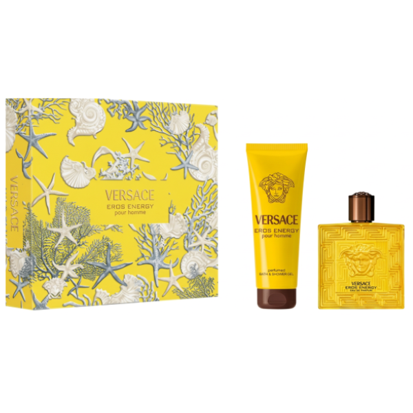 Estuche Versace Eros Energy Hombre 2pzs 100ml Edp + Gel De Baño
