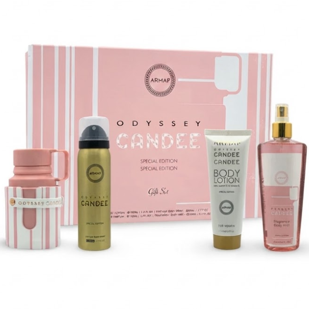 Estuche Armaf Odyssey Candee Mujer 4pzs 100ml Edp + Splash + Spray + Crema