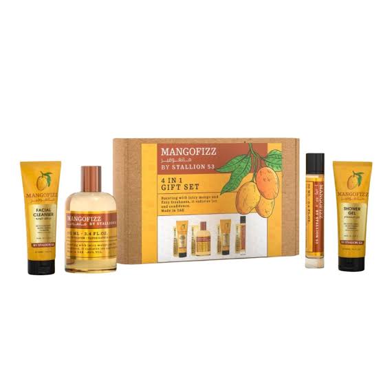 Estuche Emper Mangofizz Unisex 4pzs 100ml Edp + 20ml Edp + Limpiador Facial + Gel De Baño