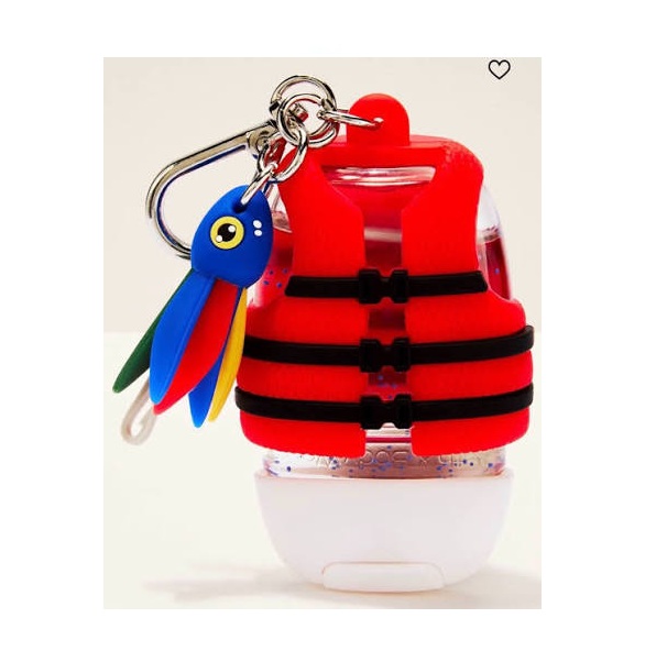 Porta Gel Antibacterial Bolsillo Chaleco Salvavidas Rojo  Bath & Body Works